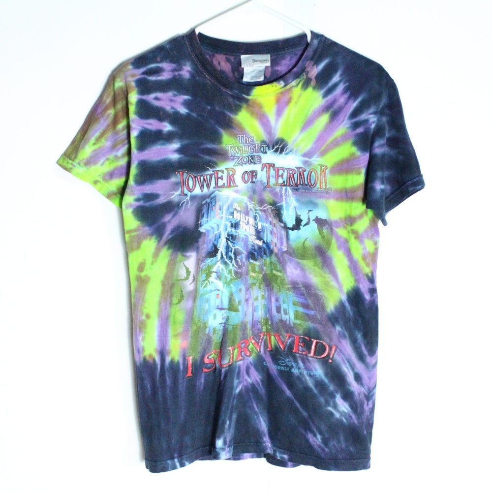 Disney Tower of Terror Vintage Tie Dye Shirt XS